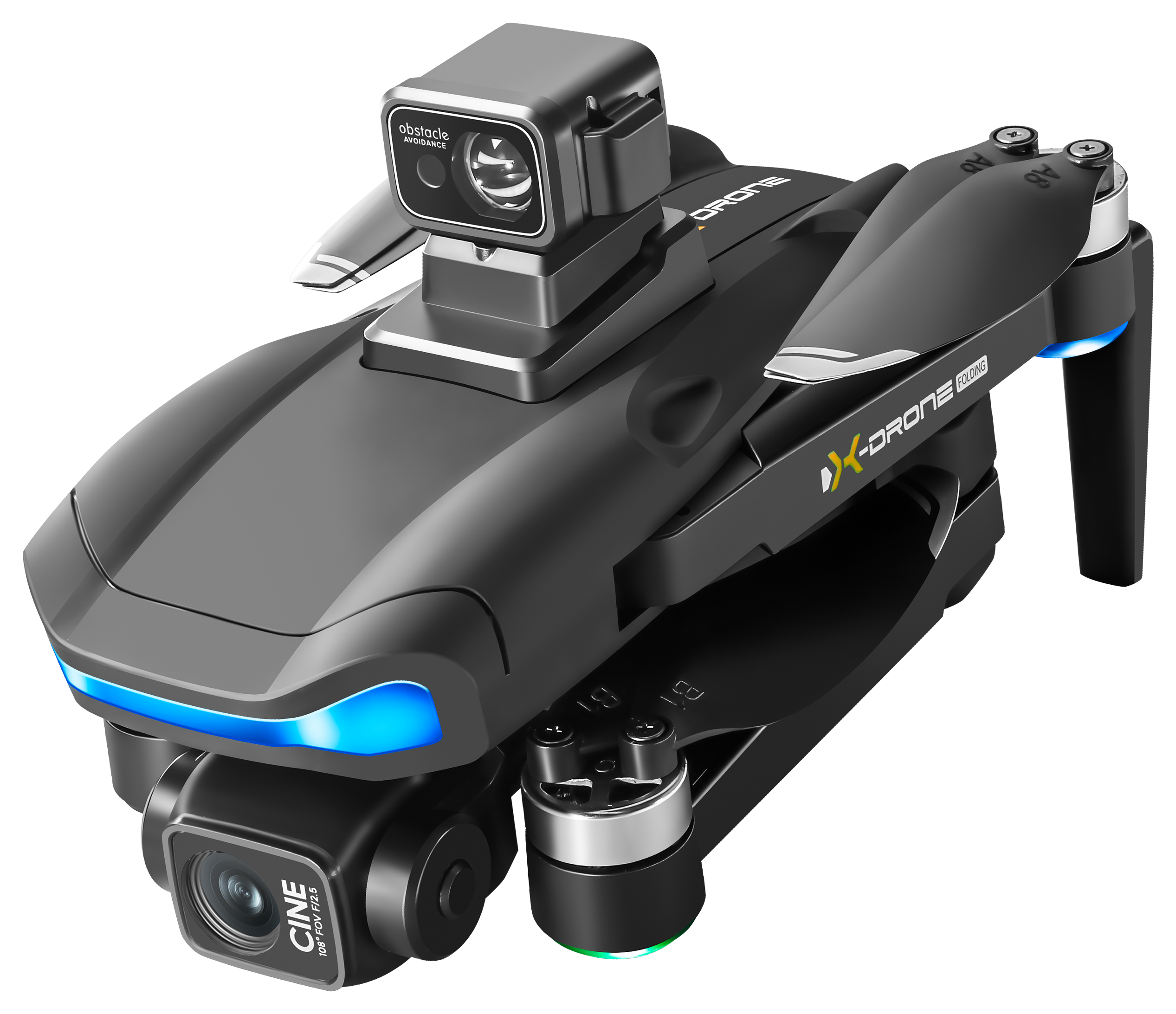 V06 with its arms folded alongside the body