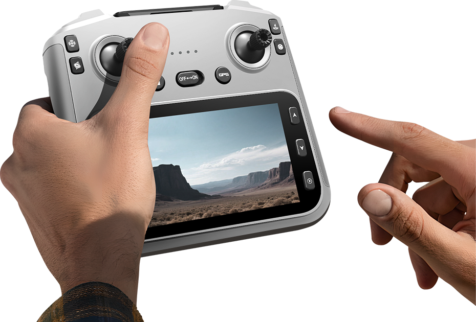 Hands using the V06 screen controller